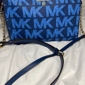 Michael Kors Vibrant Blue MK Crossbody Bag